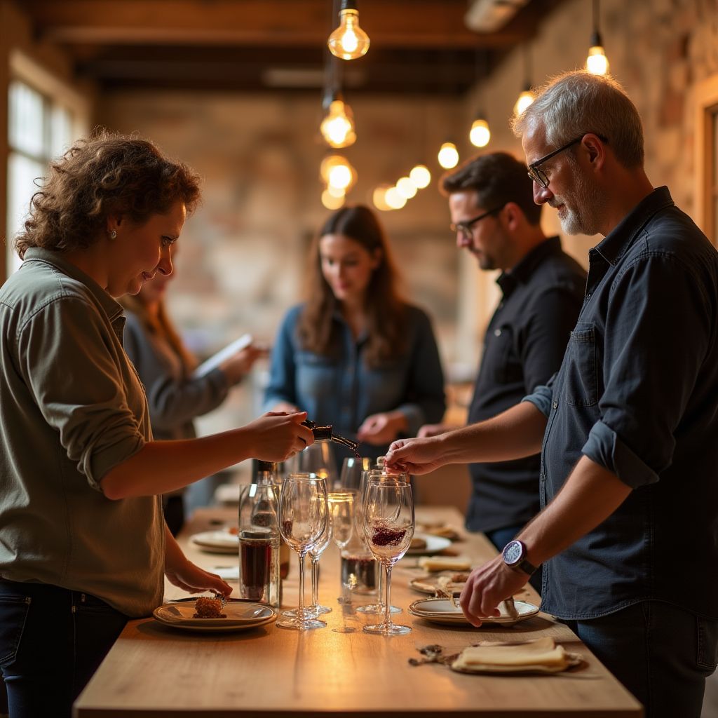 Winemaking workshop with participants